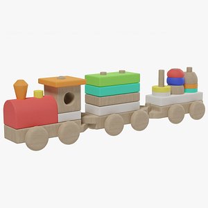 Building Blocks Train 3D model