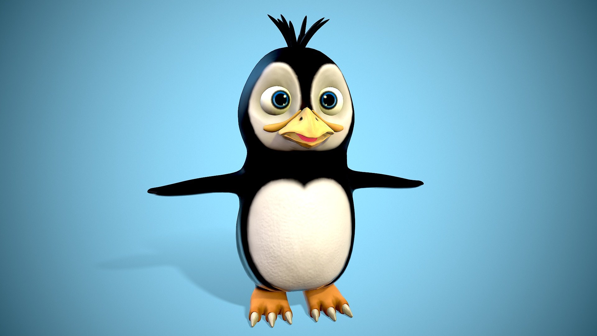 3D cartoon penguin - TurboSquid 2083917