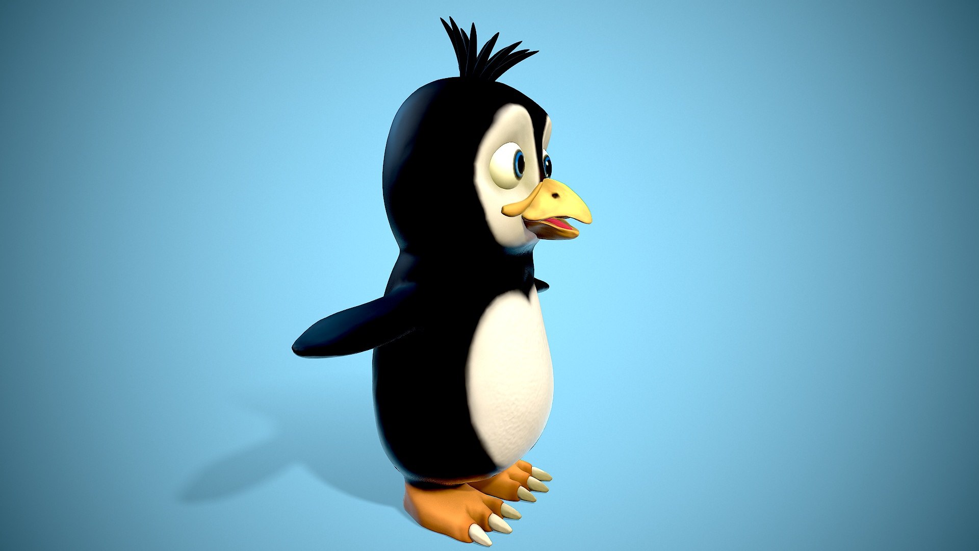 3D cartoon penguin https://p.turbosquid.com/ts-thumb/D6/ePzNhI/WE/14/jpg/1686843271/1920x1080/fit_q87/db31cd7c4f3b14f610469c8874400d623f696157/14.jpg