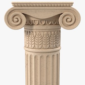 Ionic Order Column 3D Model