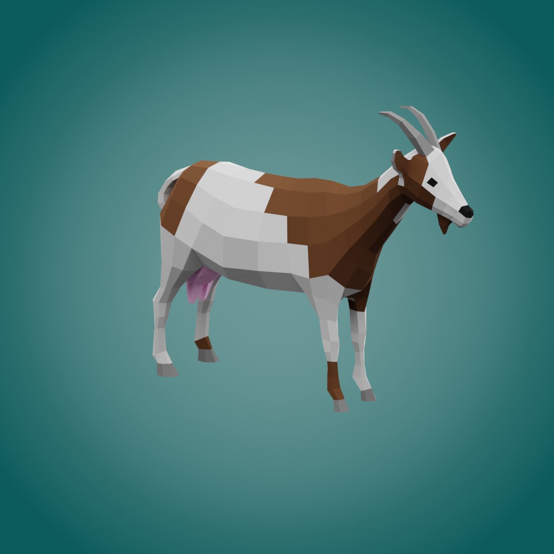 3D Model Stylized Lowpoly GOAT - TurboSquid 2185971