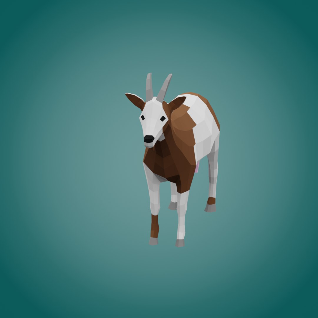 3D Model Stylized Lowpoly GOAT - TurboSquid 2185971