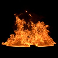 Burning Campfire Flame VDB Animated for Blender
