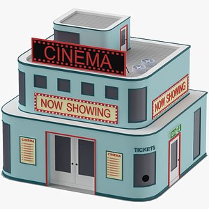 3D Low Poly Cartoon Cinema