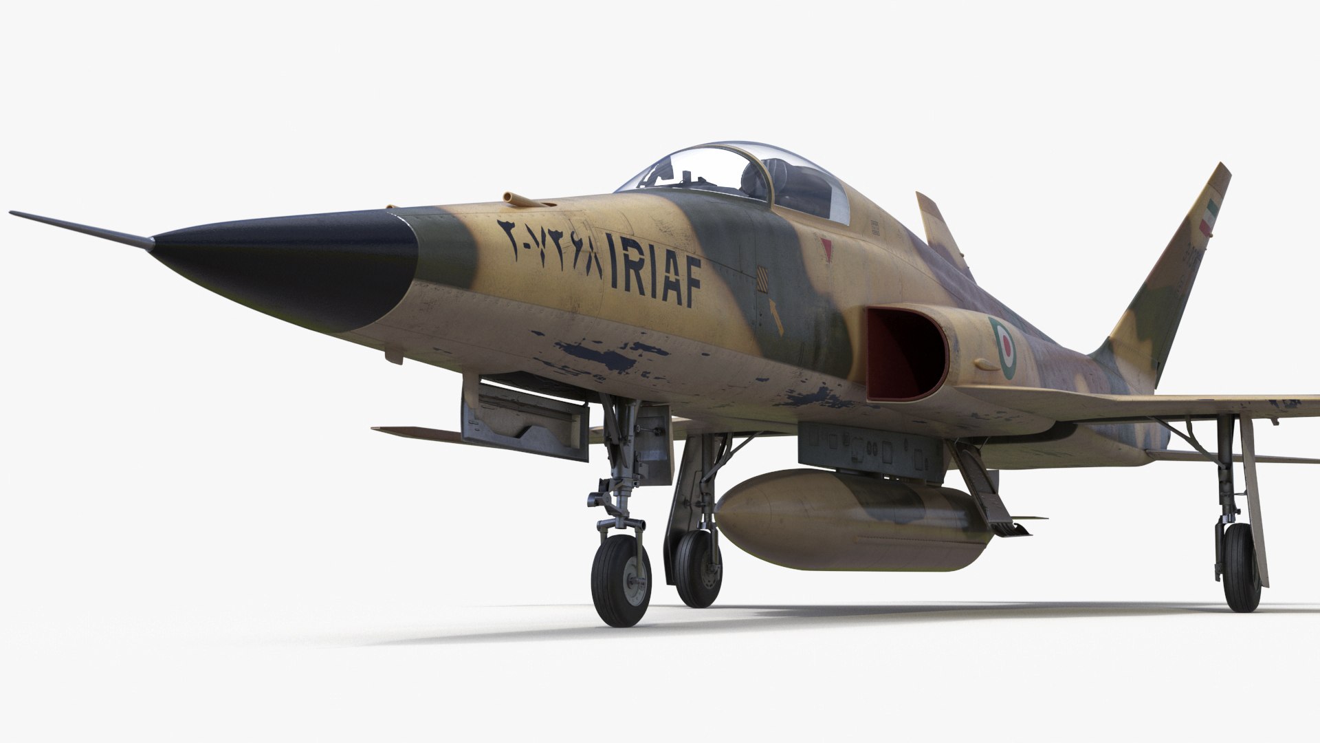 Iranian HESA Saeqeh Fighter Aircraft Simplified 3D model preview