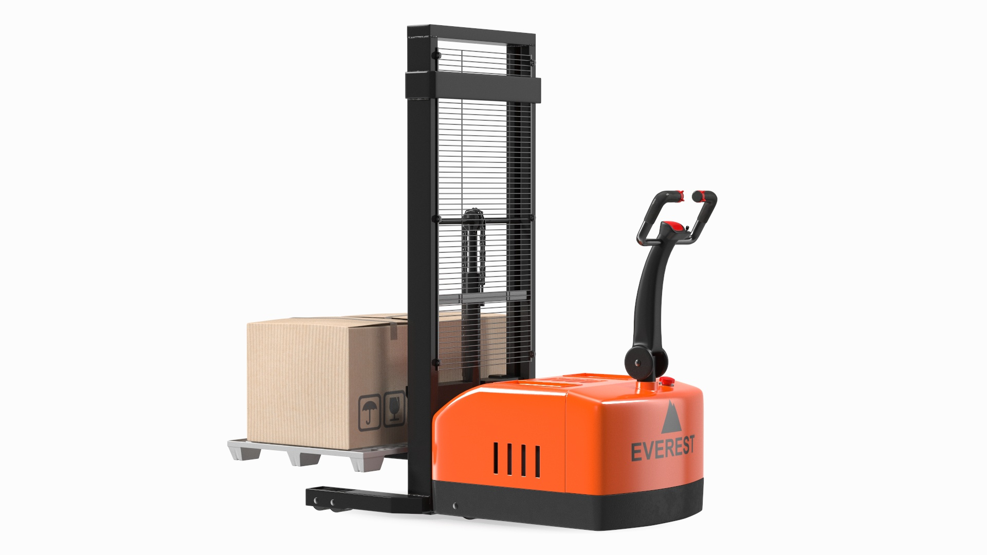3D Model Walkie Pallet Stacker Everest Orange With Boxes - TurboSquid ...