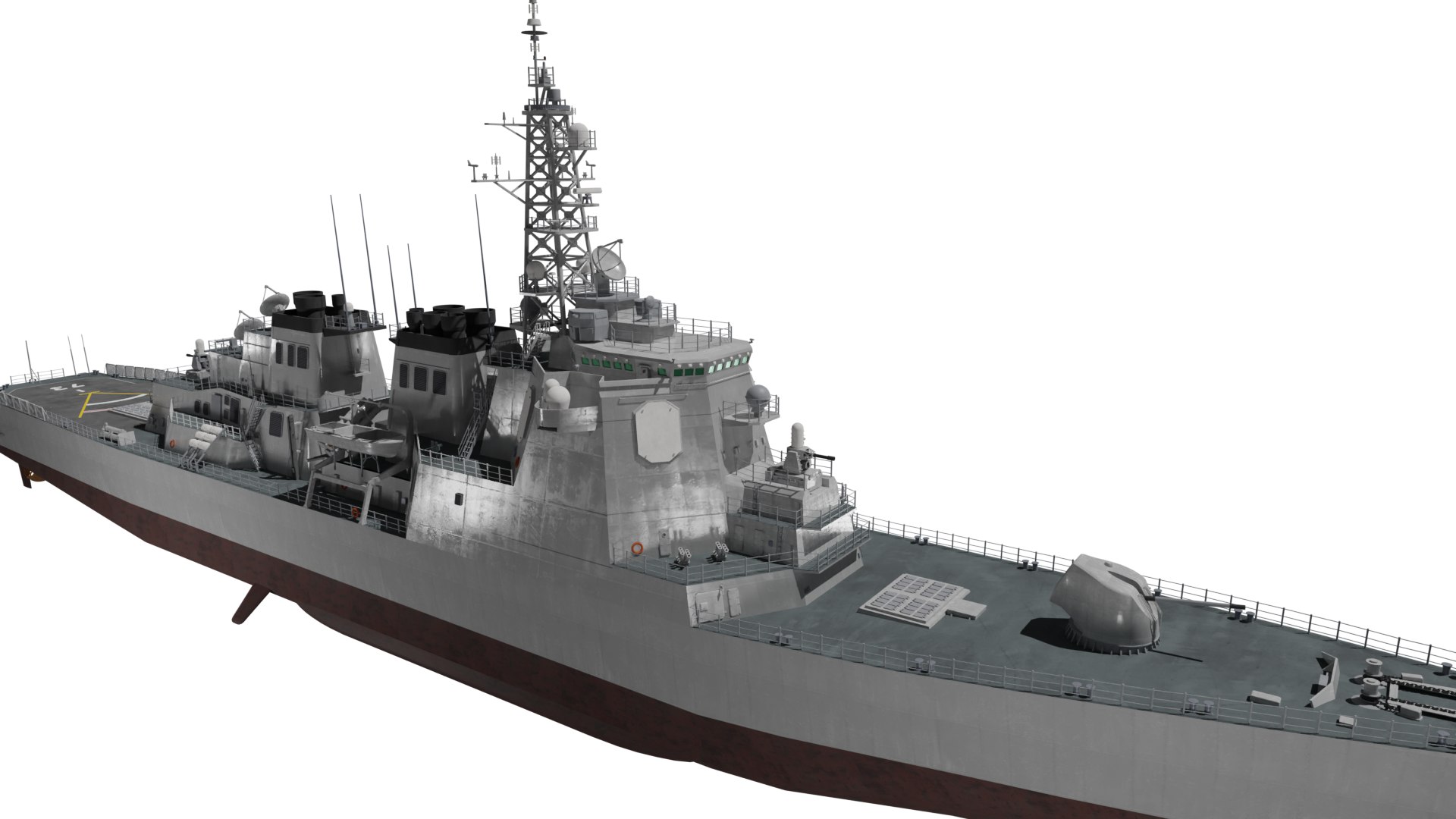 3D JMSDF Kongo class guild missile destroyer model - TurboSquid 2170383