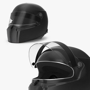 Track Helmet with Aerodynamic Shape Black