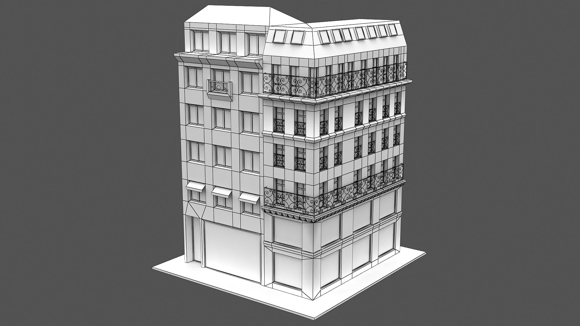Typical Parisian Corner Building 03 3D model https://p.turbosquid.com/ts-thumb/D7/3Iz6Fa/BH/wire_010000/jpg/1618050536/1920x1080/fit_q87/f220a618e63412aec99a0c12ee60dac5c555b730/wire_010000.jpg