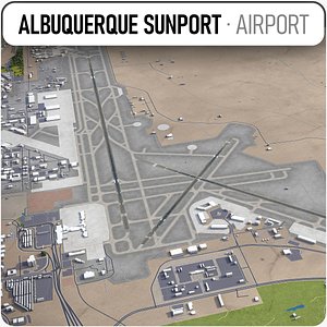3D albuquerque international sunport - model