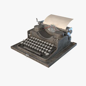 Retro Typewriter 0001 3D model