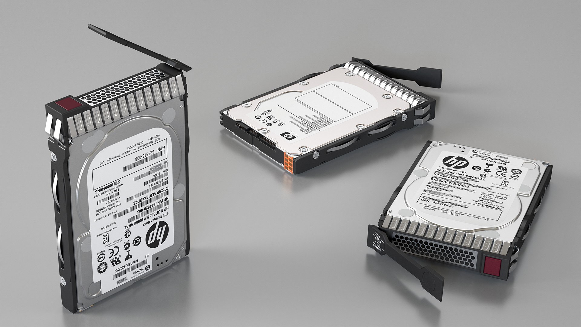 HP MM1000GBKAL HDD 3D model preview