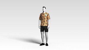 Footballer Edged Rigged 02