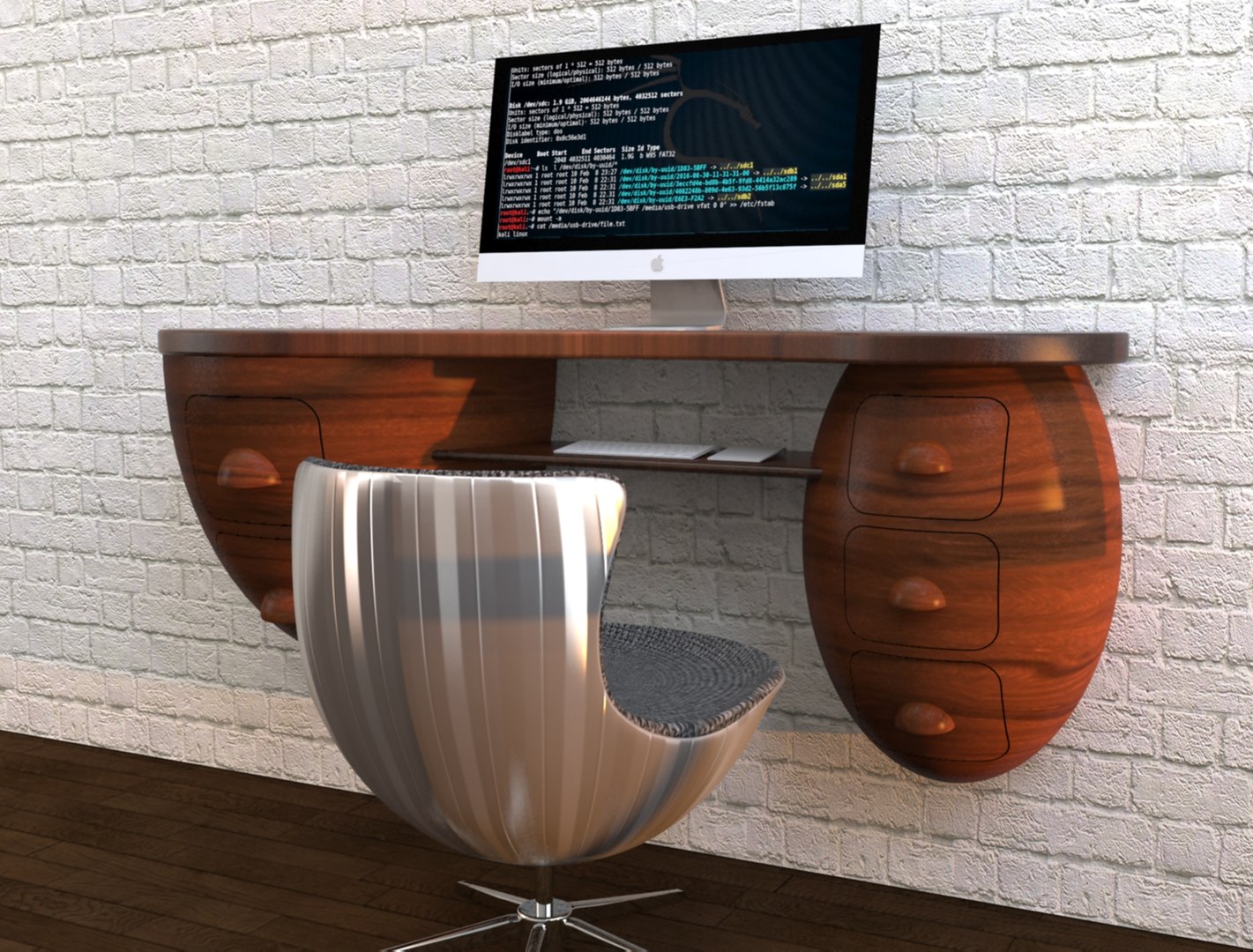 Computer Table 3D Model - TurboSquid 1213872