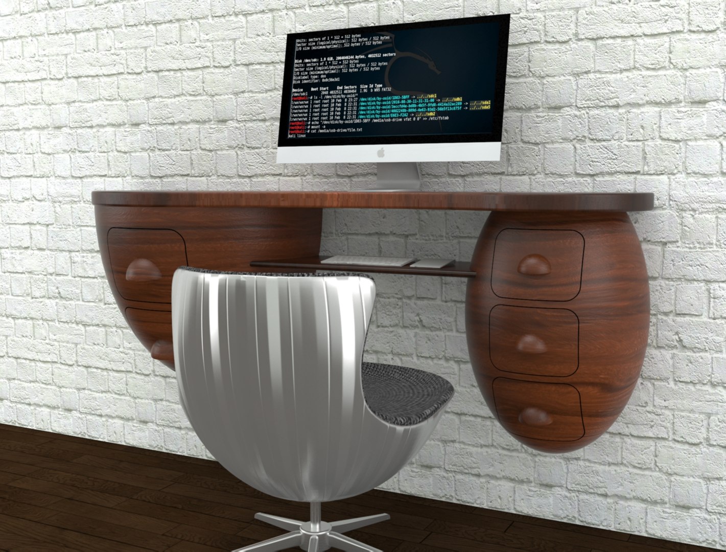 Computer Table 3D Model - TurboSquid 1213872
