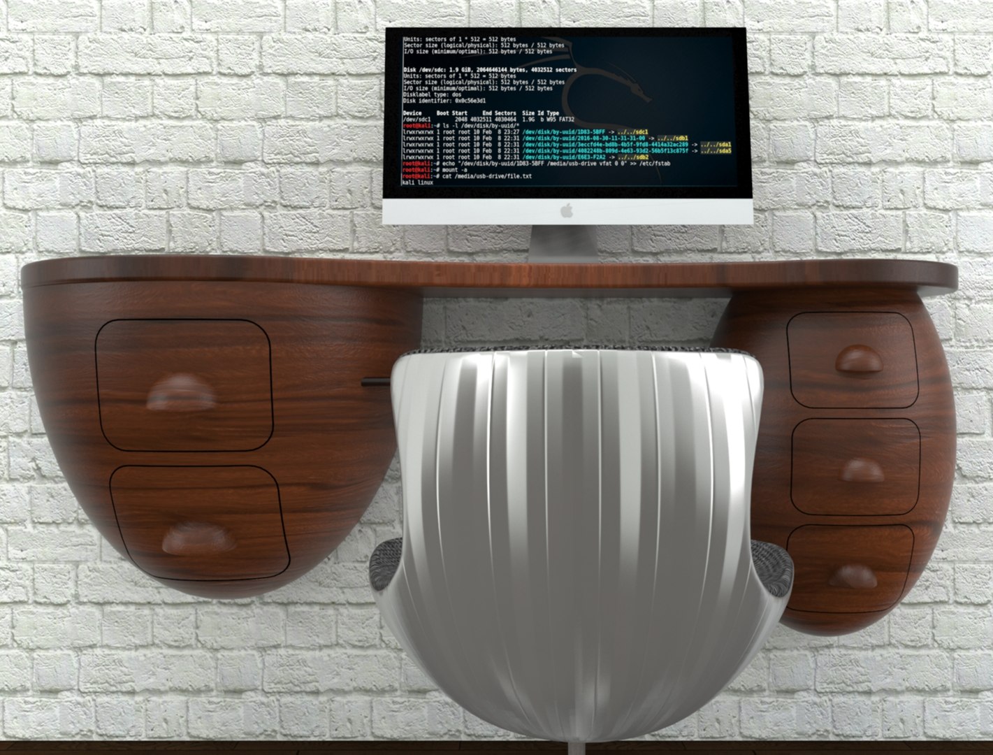 Computer Table 3D Model - TurboSquid 1213872