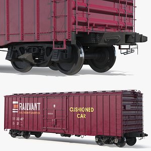 Covered Rail Cargo Boxcar X58 Maroon Color