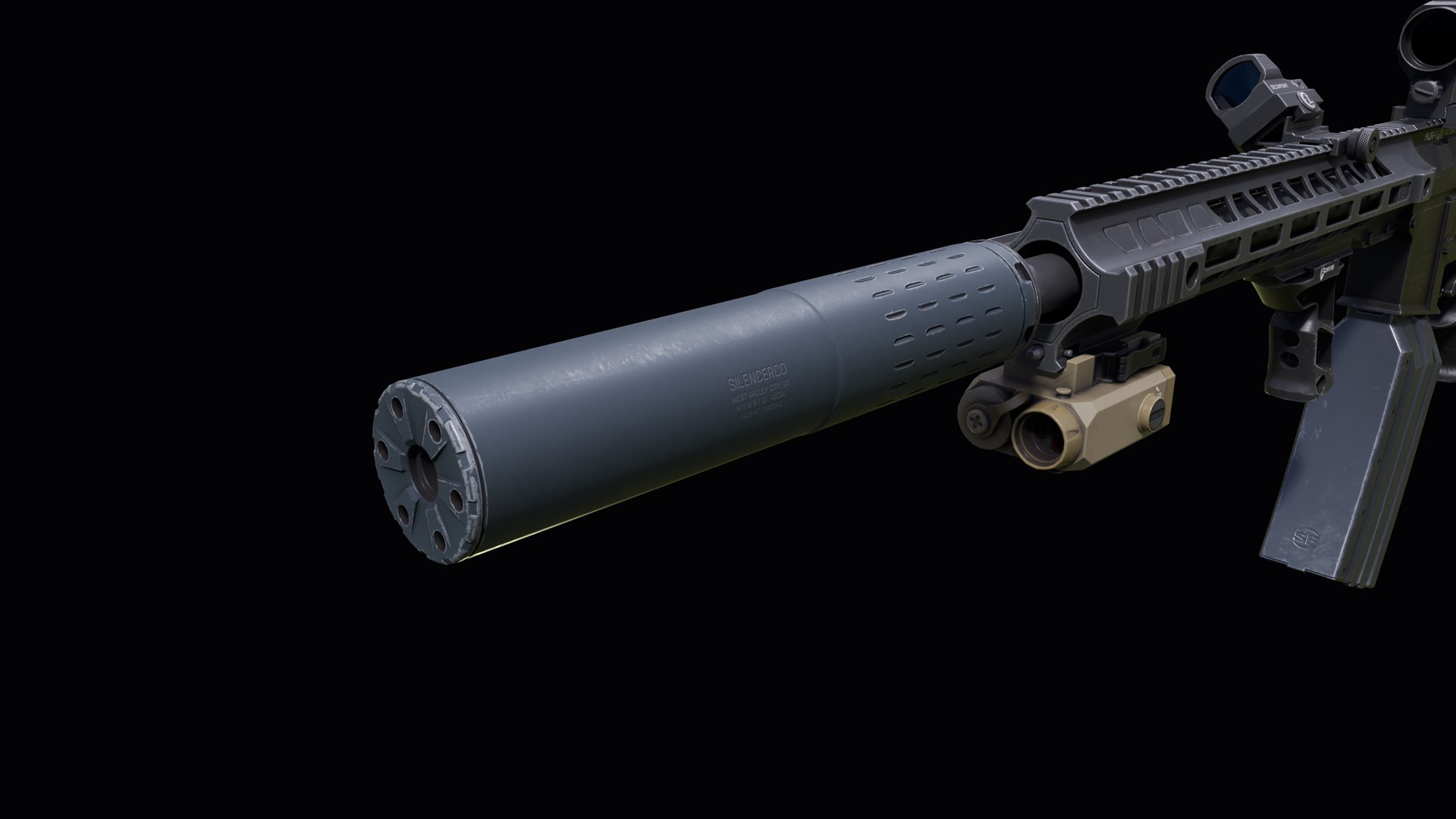 3D model Custom Colt M4A1 assault rifle https://p.turbosquid.com/ts-thumb/D7/CtyZUX/VV/preview10_2k/png/1666964015/1920x1080/fit_q87/b9b3d9d7dde404f4a1bbdcaf3964d467f8df2a10/preview10_2k.jpg