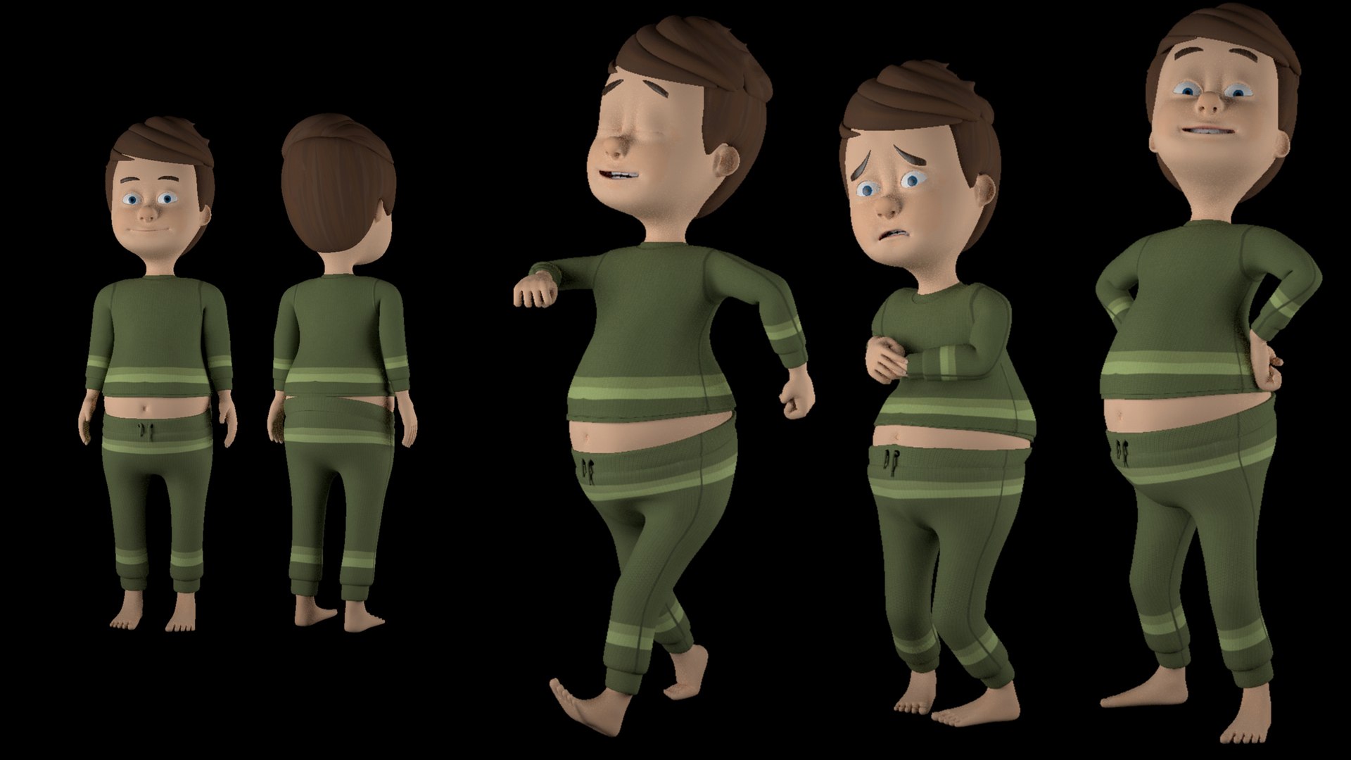 Rigged child animation character model - TurboSquid 1585418