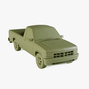 3D Dodge Dakota regular cab 1991