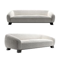 Curved Boucle Sofa