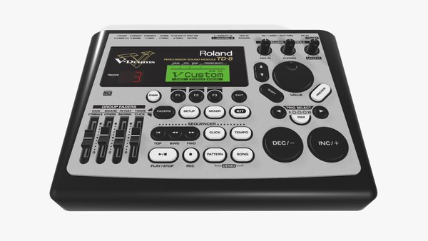 電子ドラムモジュール：Roland TD8 Vドラム3Dモデル - TurboSquid 862025