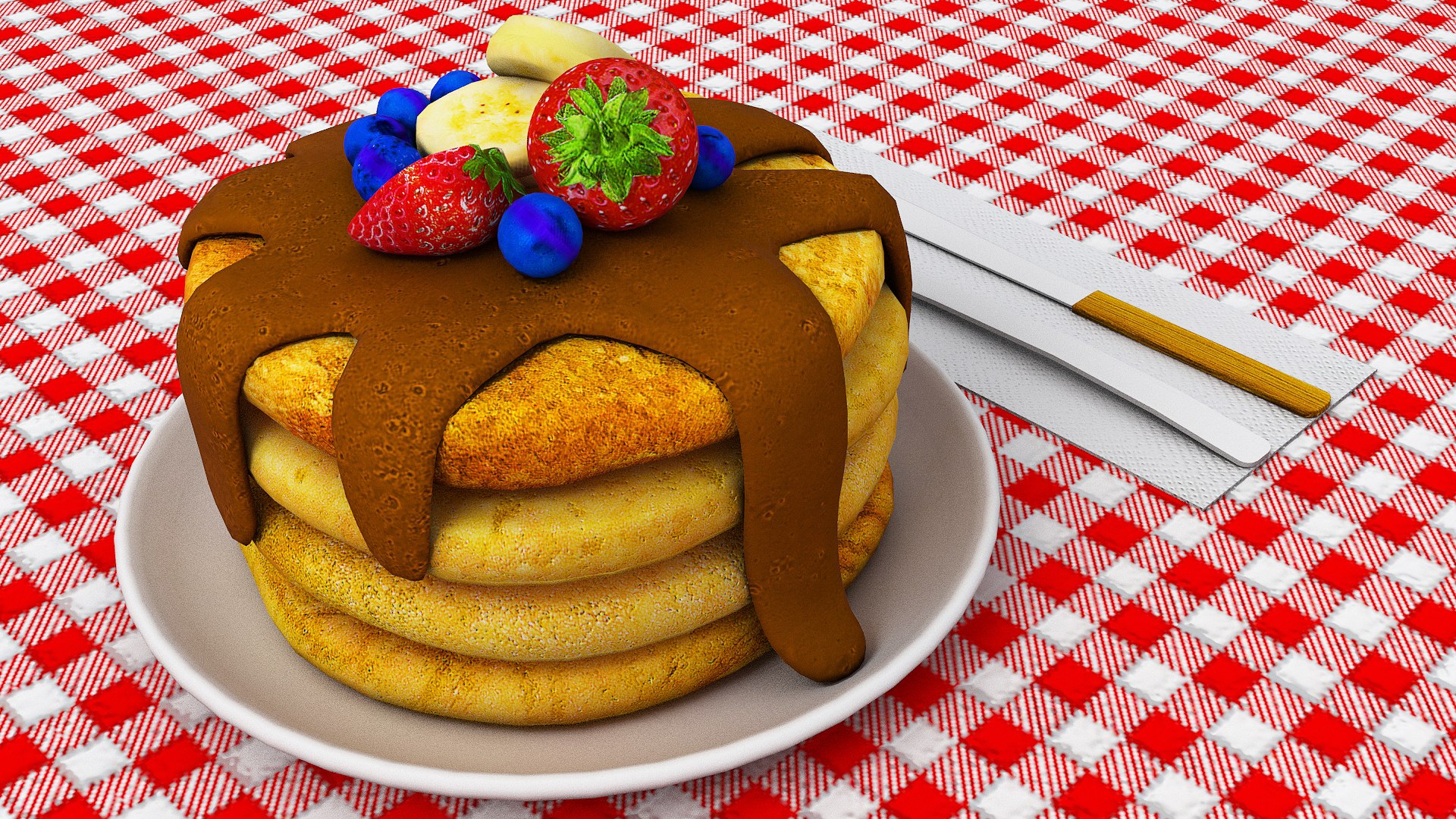 3D model Pancakes - TurboSquid 1925835