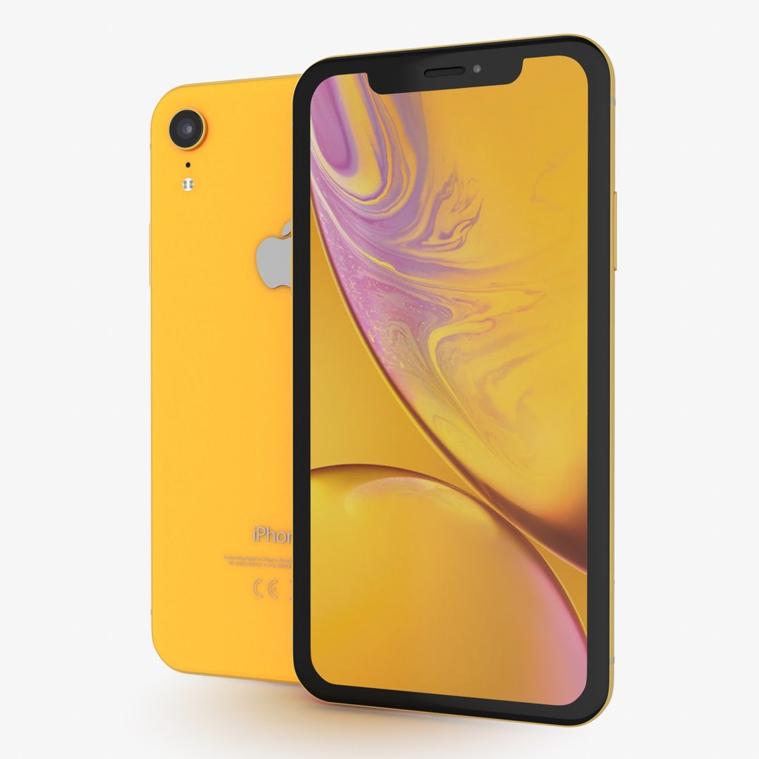 3d Apple Iphone Xr Yellow Model Turbosquid 1382892
