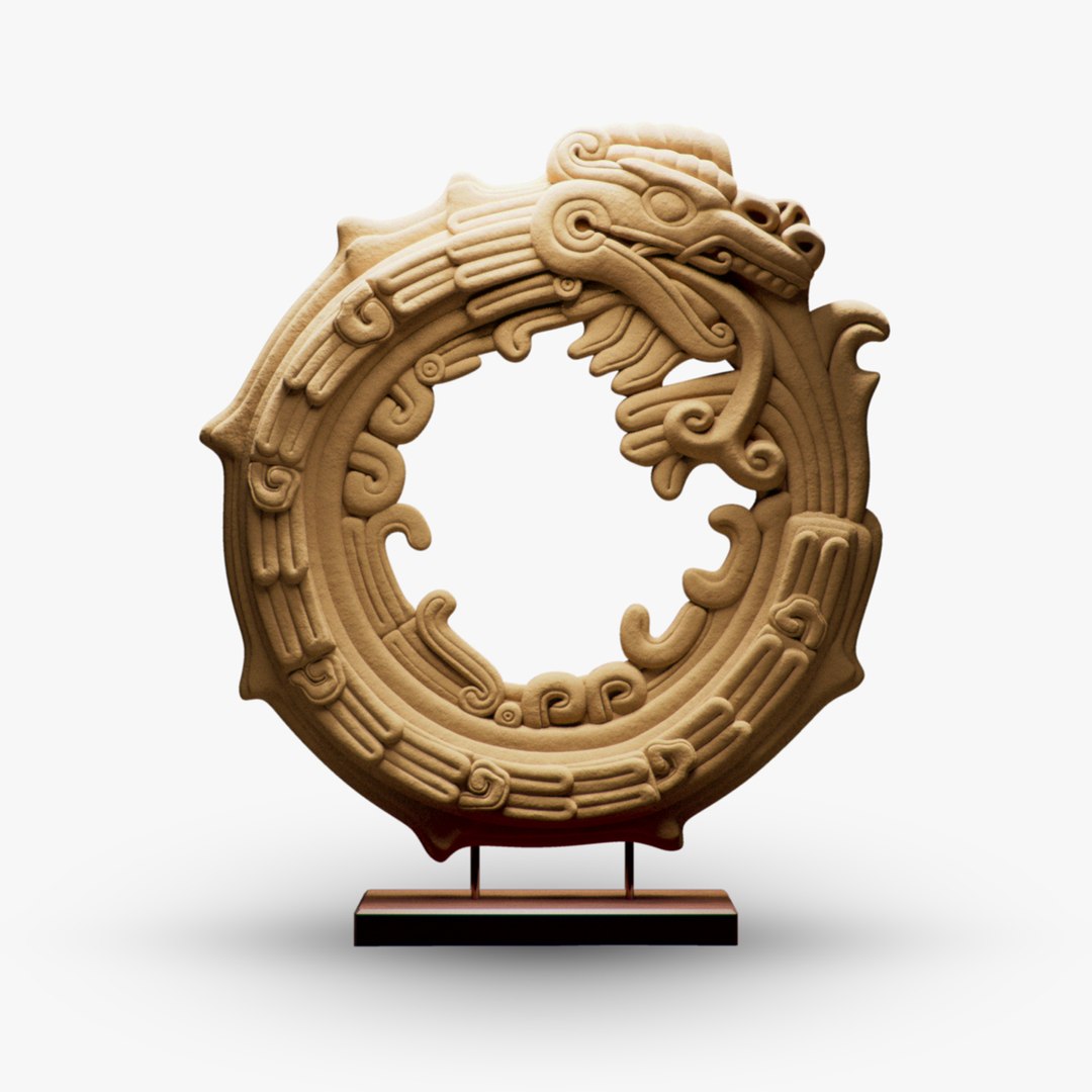 3D model mayan ouroboros sandstone sculpture - TurboSquid 1564066