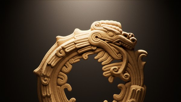 3D model mayan ouroboros sandstone sculpture - TurboSquid 1564066