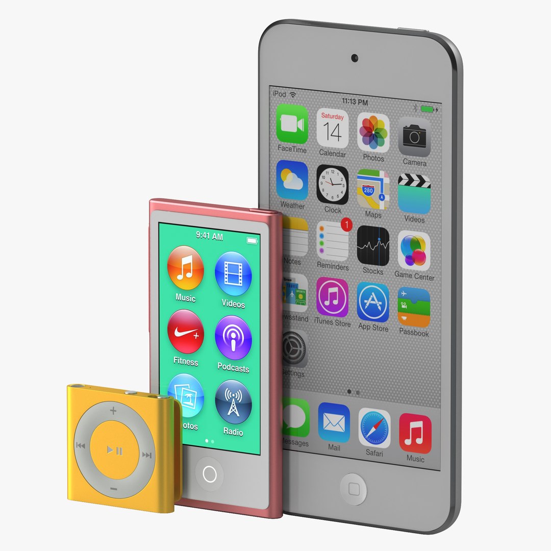 iPod 3D Models Collection 3D model preview