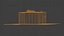 Photorealistic 3D scan of concrete abandoned empty planter