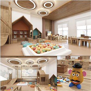 Modern Kindergarten Interior 3D model