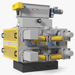 3D Fragola Four Roller Mill model