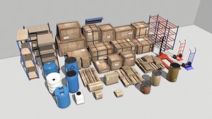 3D model Warehouse Props Pack 1 unreal asset