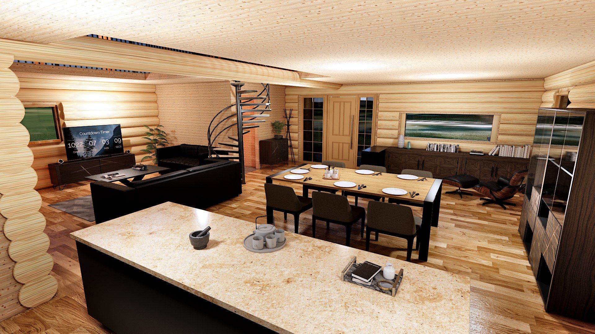 Log House 3D Model - TurboSquid 1703380
