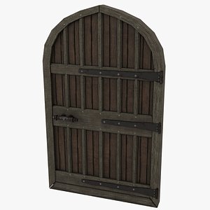 Medieval Door Simple Decorative  Door 3D Model