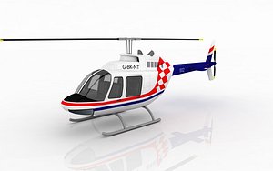 helicopter bell 206 3d model