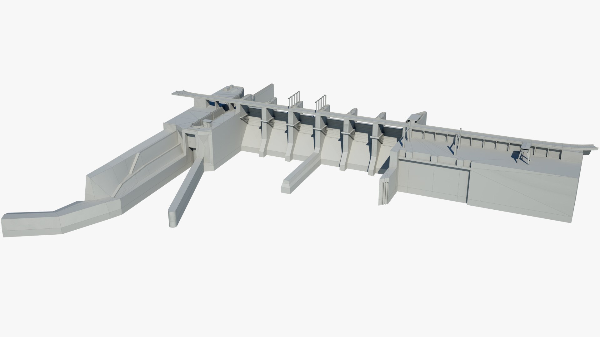 3D River Dam Locks - TurboSquid 1484731