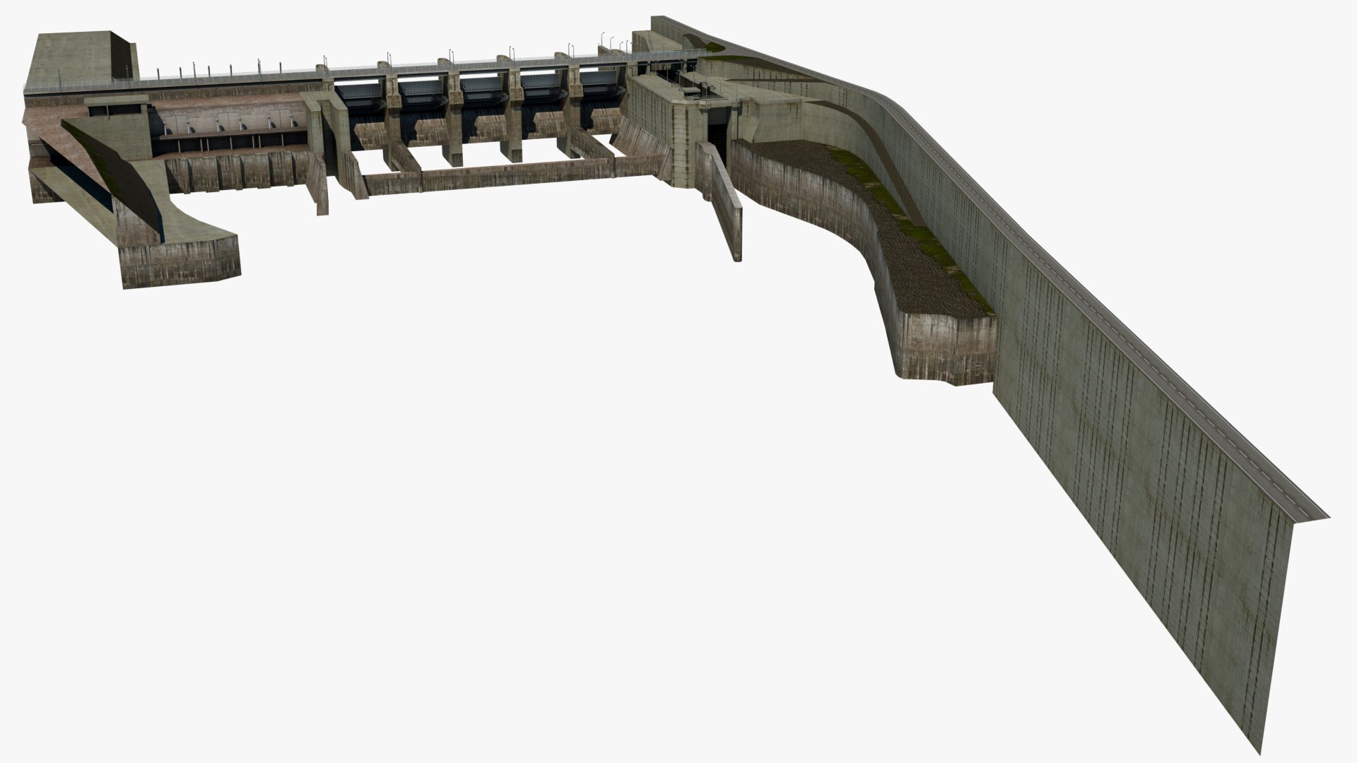 3D River Dam Locks - TurboSquid 1484731