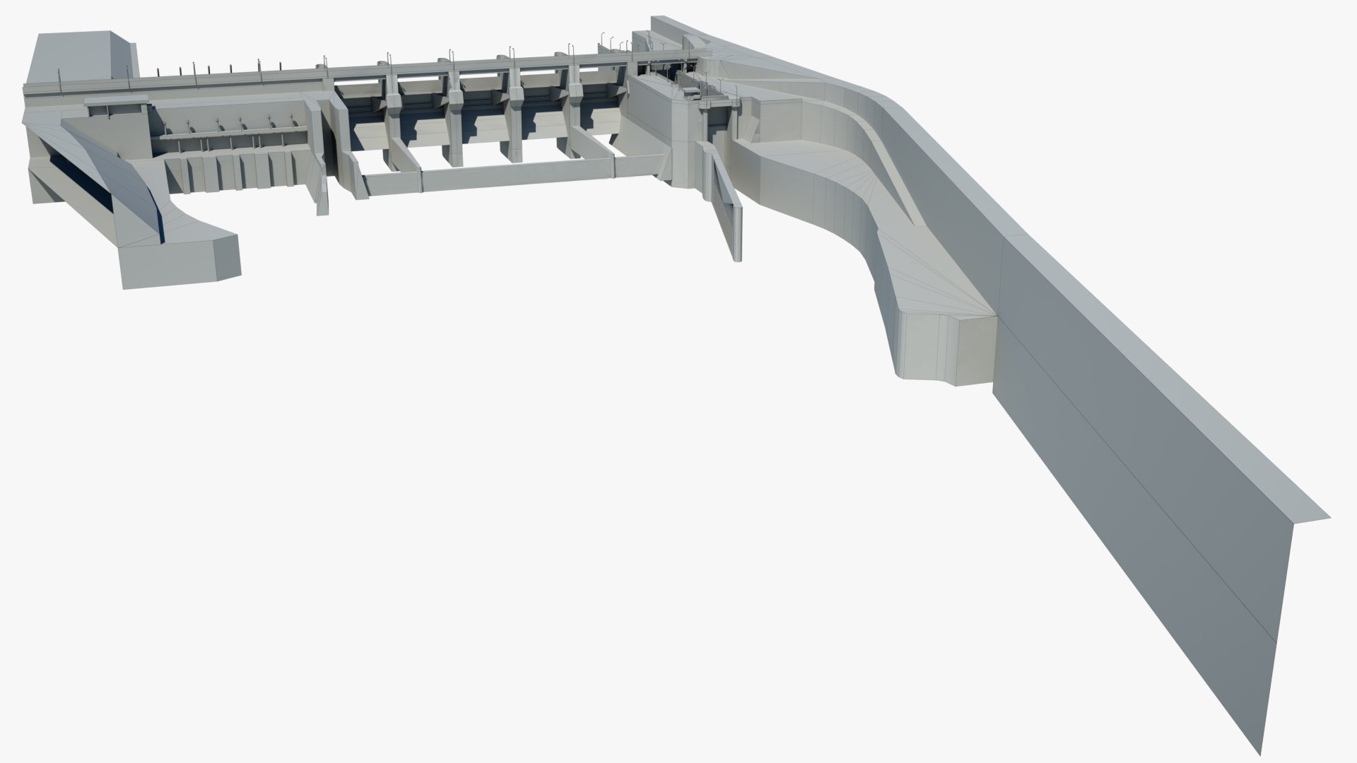 3D River Dam Locks - TurboSquid 1484731