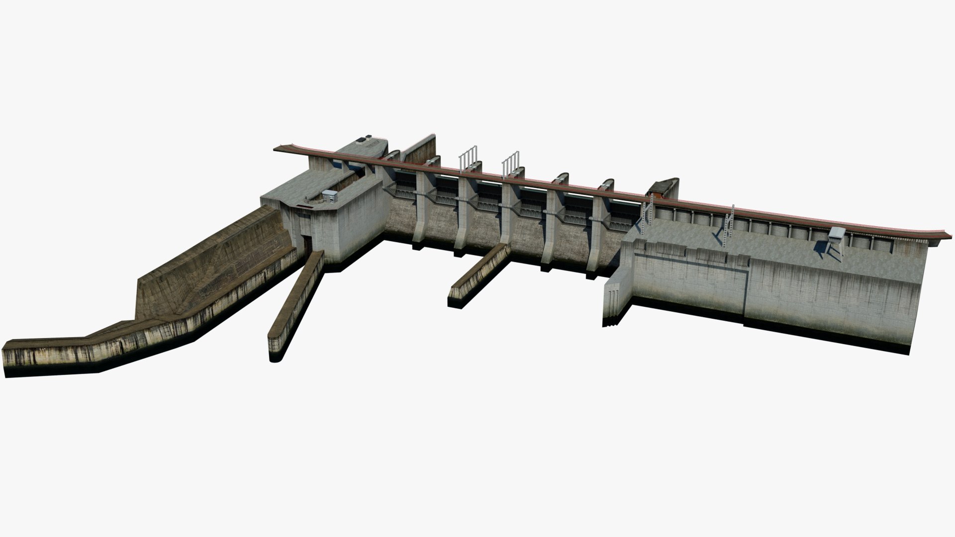 3D River Dam Locks - TurboSquid 1484731