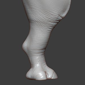 Rhino Baby Rear Leg Highpoly Sculpt model