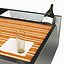 Astrea metal polished qube table