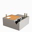 Astrea metal polished qube table