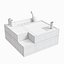 Astrea metal polished qube table