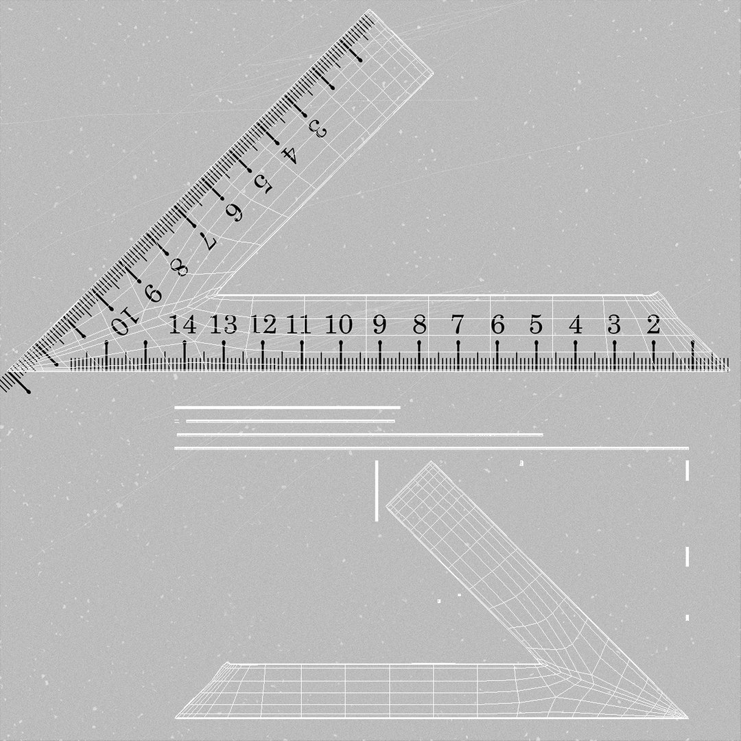 Metal Triangle Ruler 3D Model - TurboSquid 2115384