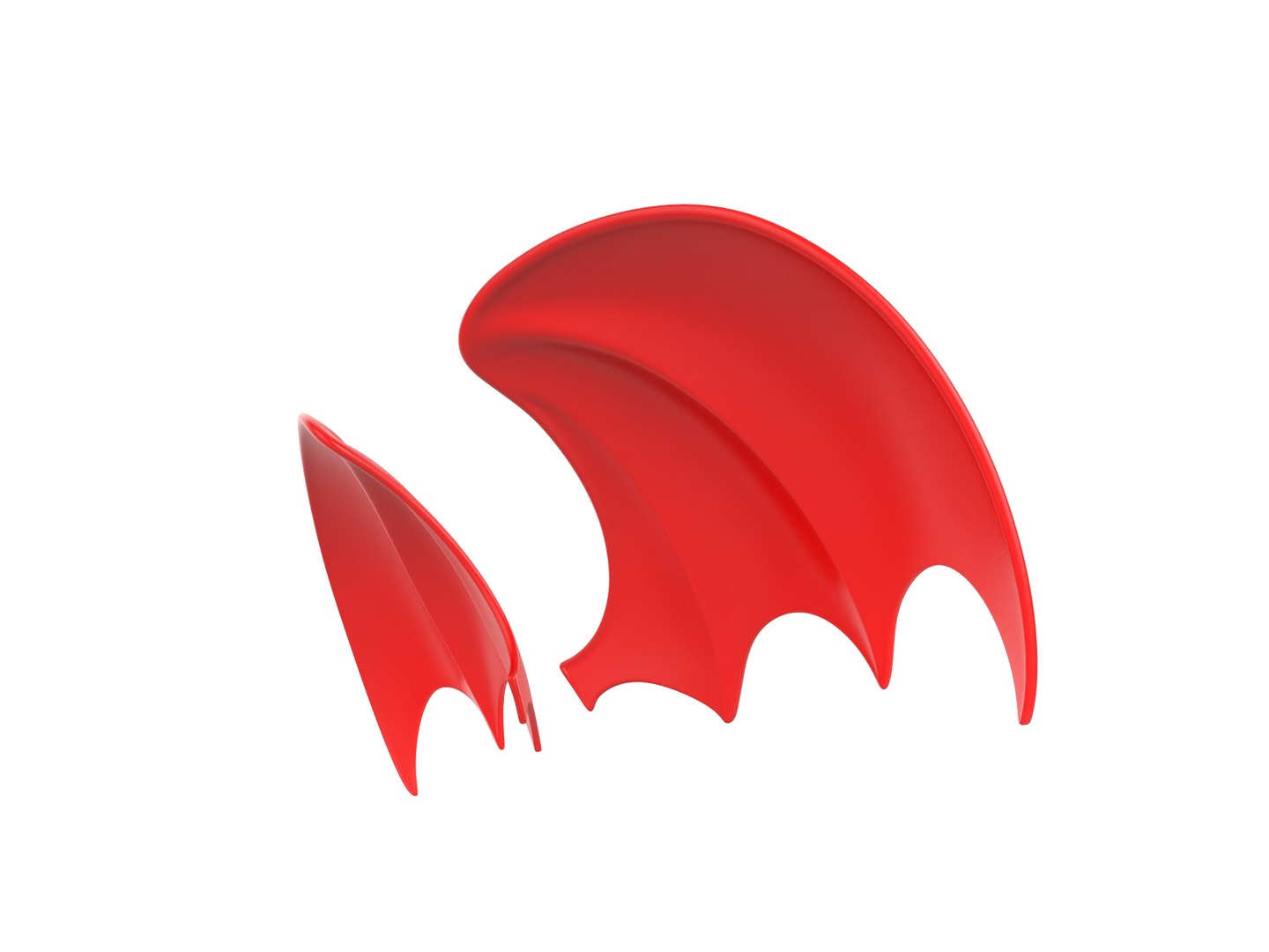 3D red devil wings model - TurboSquid 1614788