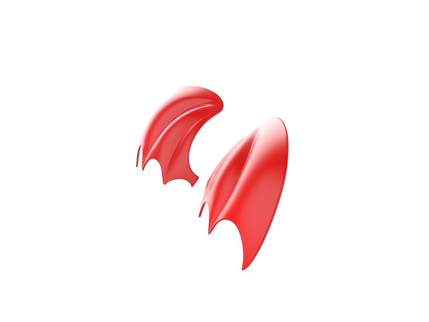 3D red devil wings model - TurboSquid 1614788