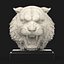 Cabeza de tigre de mármol modelo 3d